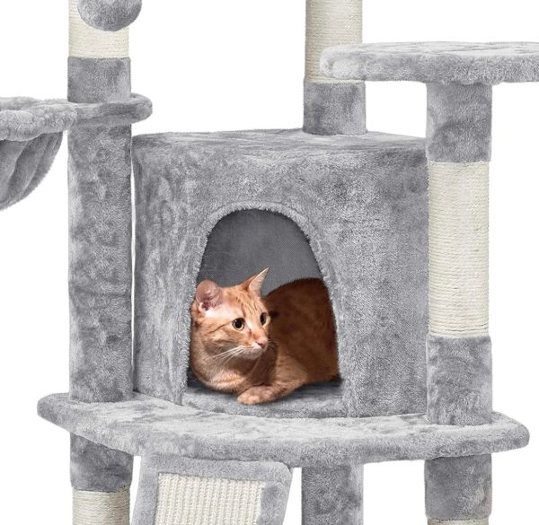 Yaheetech Cat Tree, 107cm Cat Tower for Indoor Cats, Cat Climbing Tree with 5 Scratching Posts Online