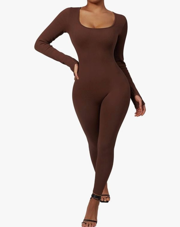 Women Ribbed One Piece Jumpsuits Cheap