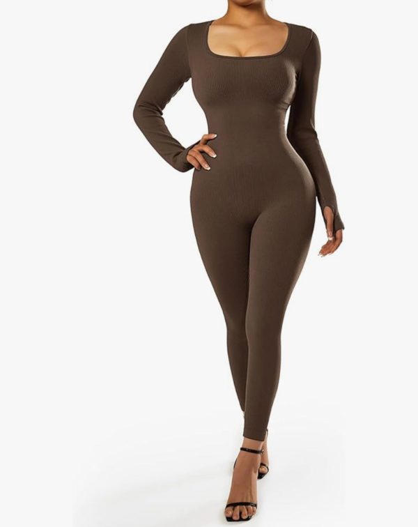 Women Ribbed One Piece Jumpsuits Cheap