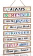  Inspirational Phrase Wall Art for Nursery,Inspirational Hanging Sign,Motivational Quote Wall Decor,You Are Brave Wall Decoration for Kids Bedroom,Positive Words Wall Art Sign for Babyroom Gift For Sale